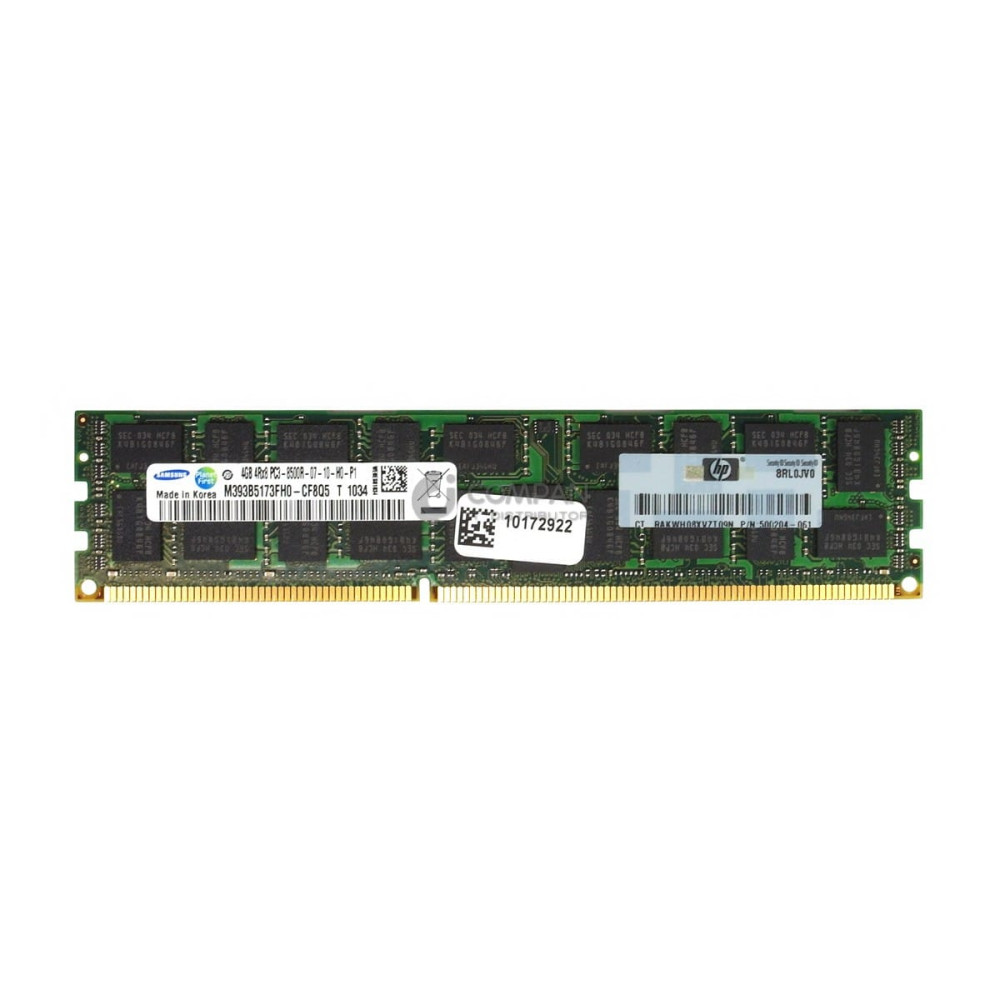 500204-061 HP DDR3 SDRAM 4GB 4RX8 PC3-8500 1066MHZ RDIMM CL7